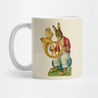 Vintage Easter Bunny French Horn Mug